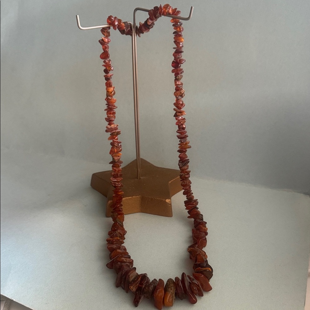 Elegant Amber Stone Necklace